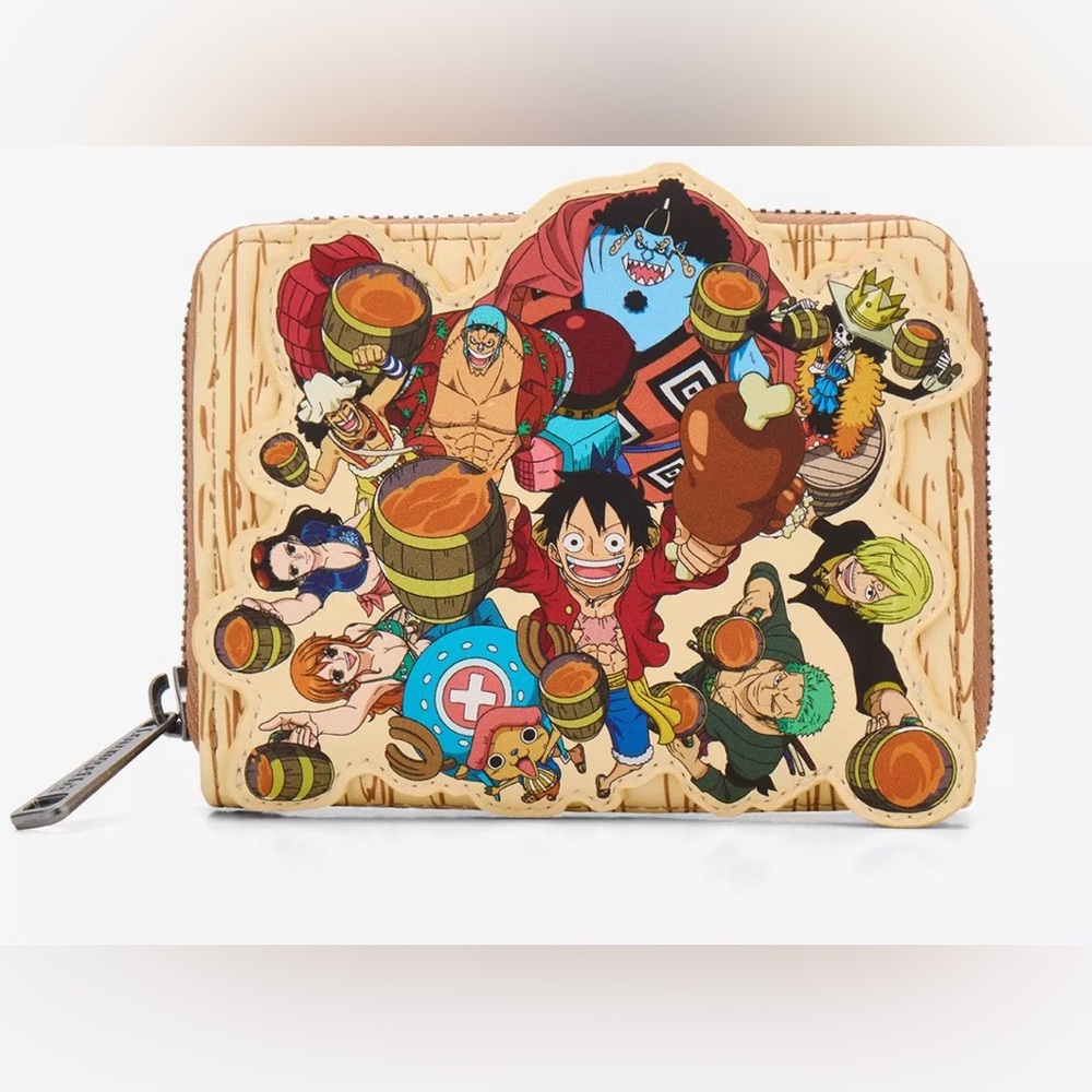 Loungefly One Piece Group Portrait Wood Grain Wallet - BoxLunch Exclusive
